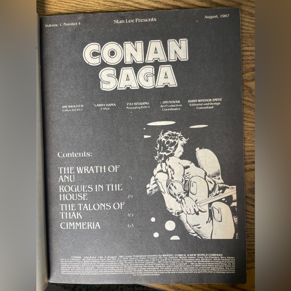 Conan Saga Conan The Barbarian Marvel Comics 1987 - Picture 5 of 7